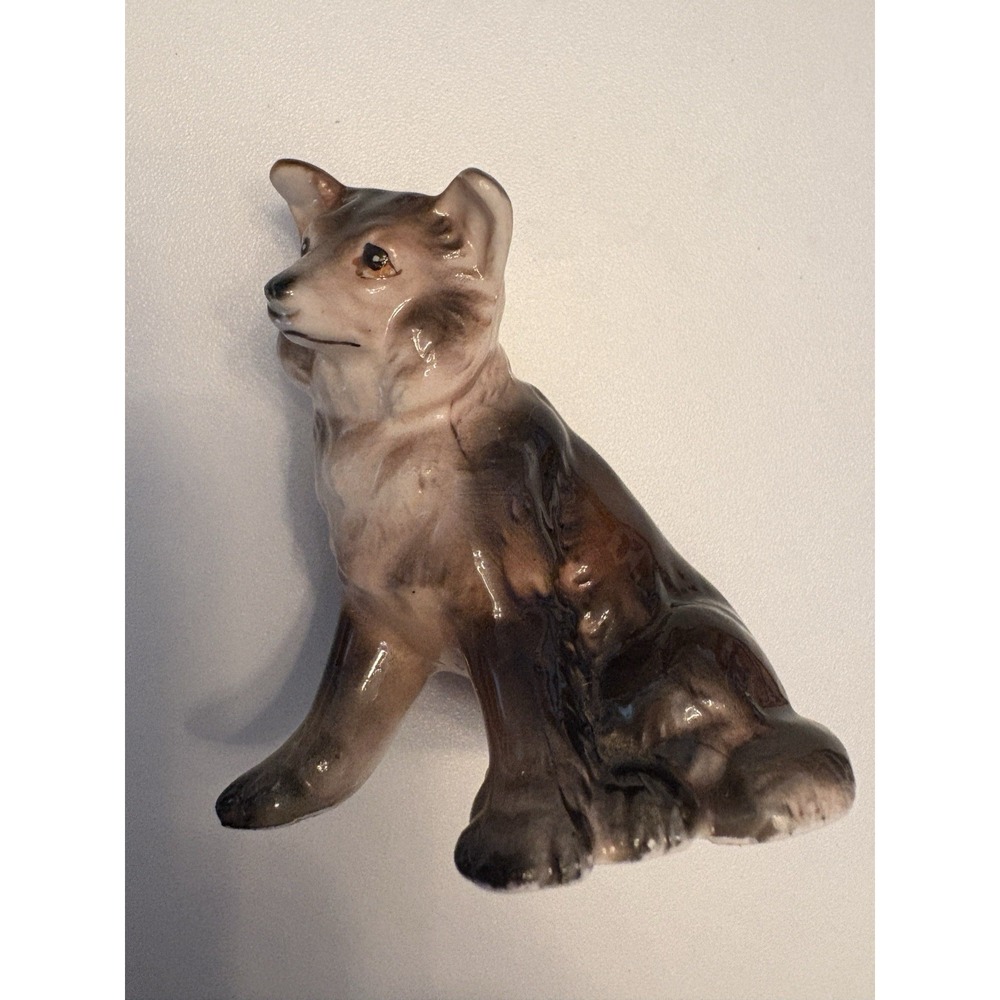 Vintage Ceramic Dog, 3 leaf Clover Mark, Japan